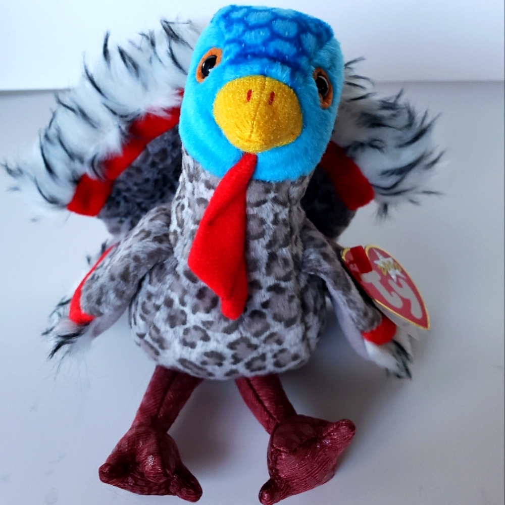 🦃Official Lurkey Beanie Baby birth June 13, 2000. Retired Collectible 💙